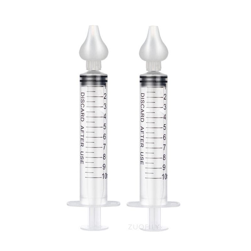 2 buc. tub cu ac aspirator nazal pentru îngrijirea bebelușului pentru curățare aspirator nazal 10 ml pentru rinită pentru bebeluși pentru