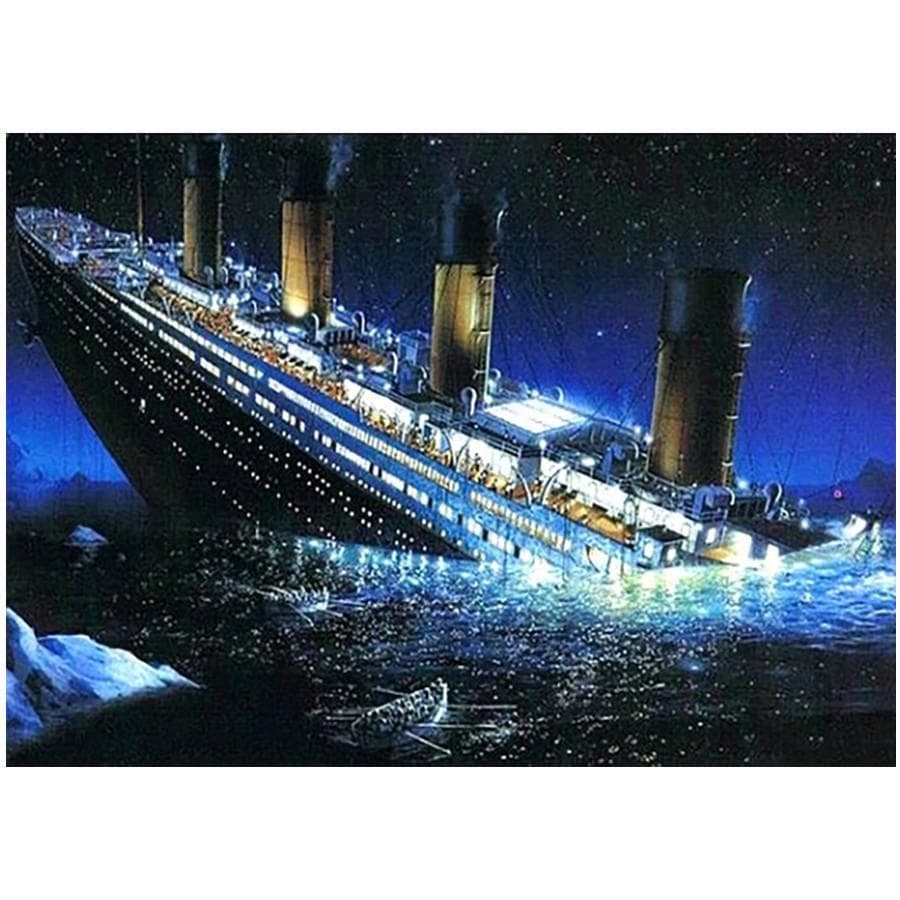 Full 5D DIY Diamond Painting Titanic Diamond Broderie Kit punct de cruce Strass Home Decor Cadou