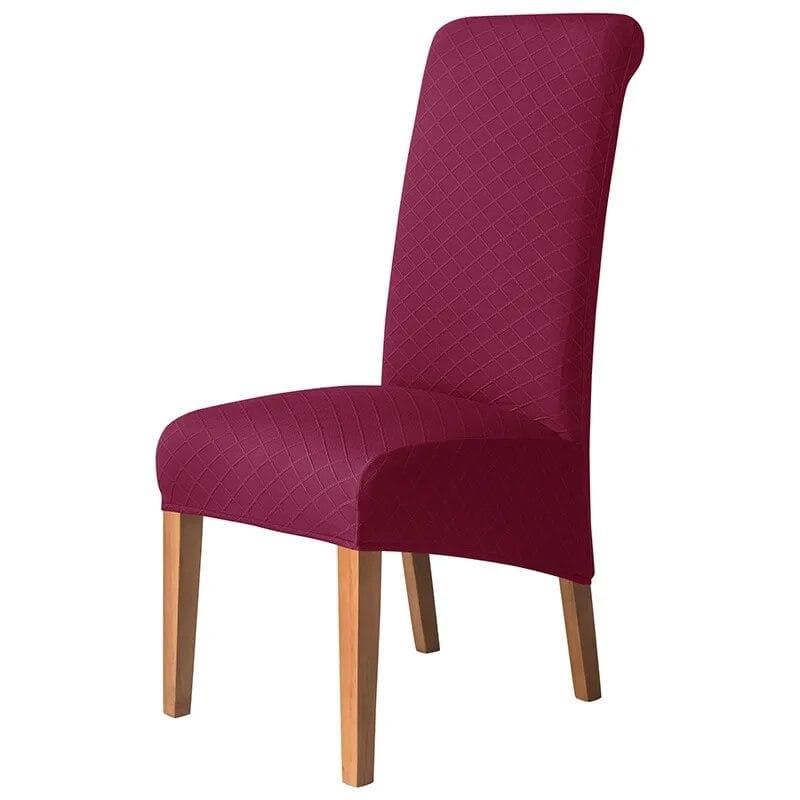Huse pentru scaune elastice jacquard cu romb dimensiune XL Huse elastice cu spatar inalt pentru sufragerie bucatarie Husa scaun anti-murdarare, anti-z
