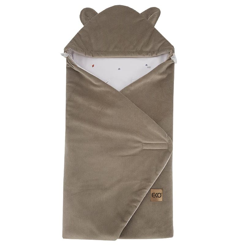 EKO Sac de dormit tip înfășat pentru scaun auto VELVET Fox 110x100 cm