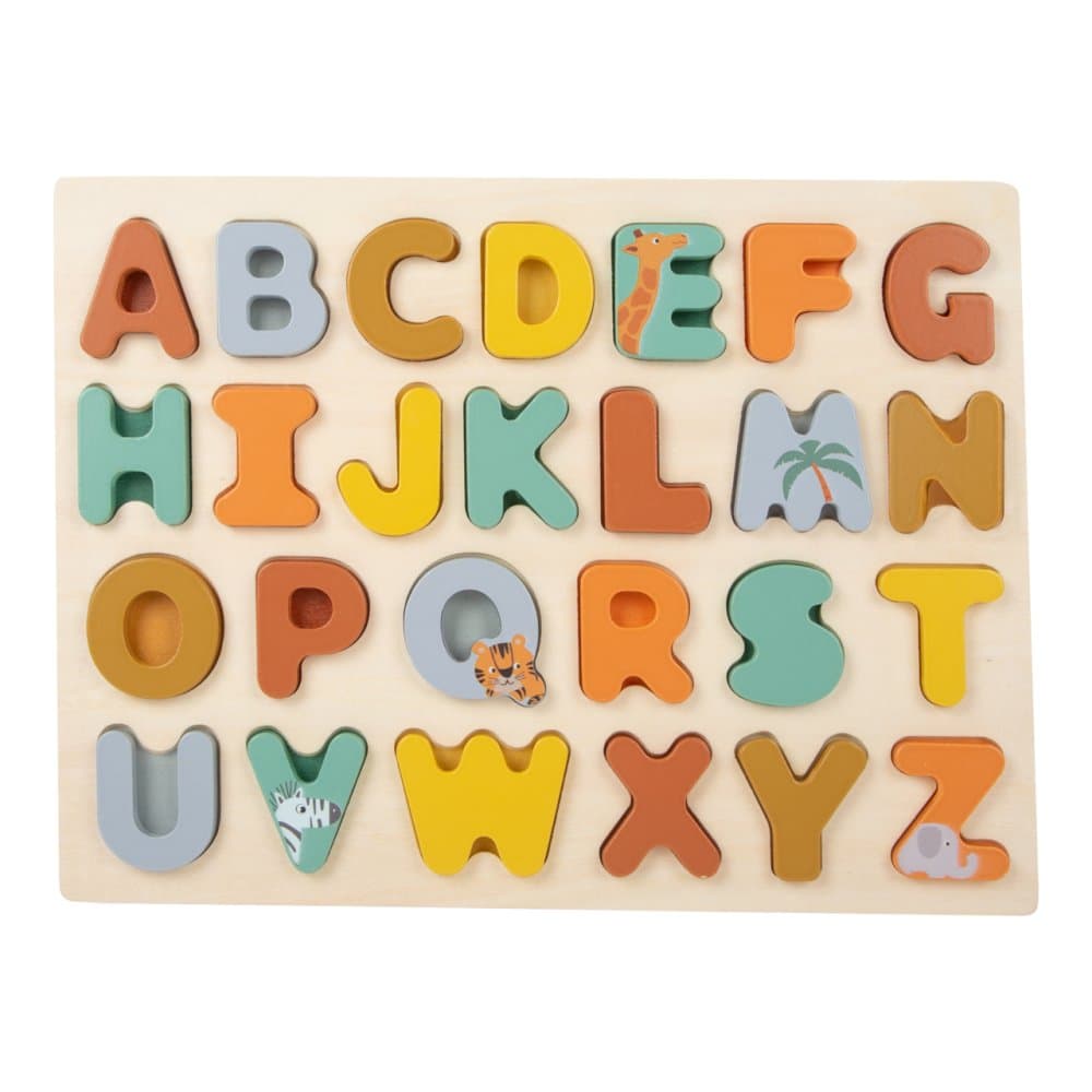 small foot Puzzle de introdus cu alfabet Safari
