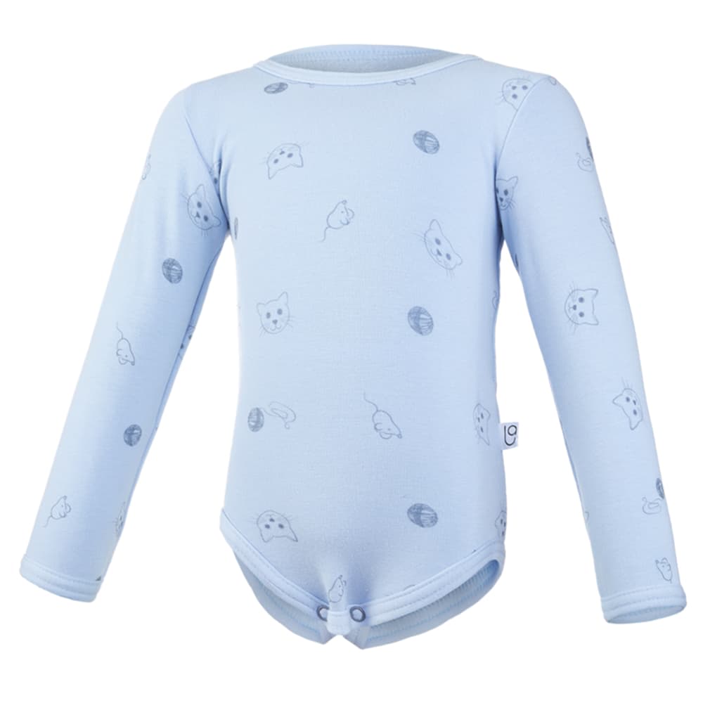 Body tricou smyk PRINT Outlast® - pisicuțe albastru deschis 86