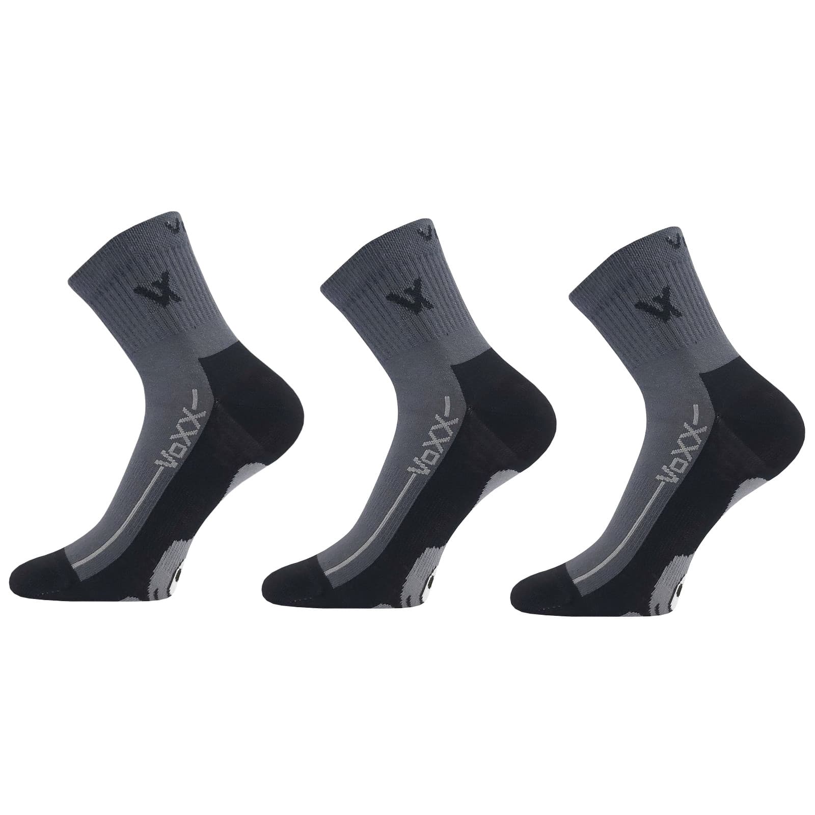 3PACK șosete VoXX gri închis (Barefootan-darkgrey) L