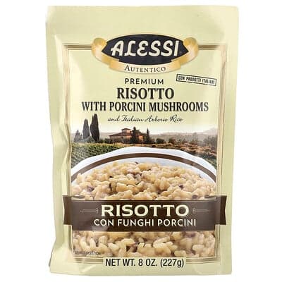 Alessi, Risotto premium cu ciuperci porcini și orez italian Arborio, 8 oz (227 g)