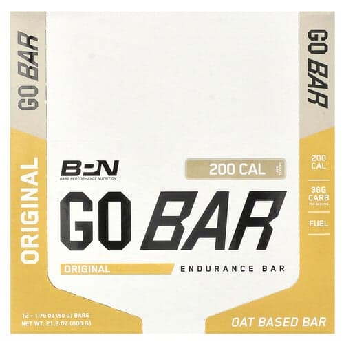 BPN, Go Bar, Endurance Bar, Original, 12 batoane, 1,76 oz (50 g) fiecare