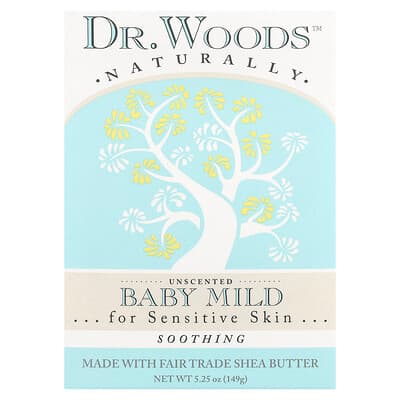 Dr. Woods, Săpun delicat pentru copii, piele sensibilă, fără parfum, 5,25 oz (149 g)