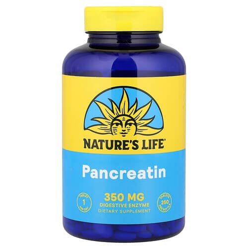 Nature's Life, Pancreatină, 1.400 mg, 250 de comprimate