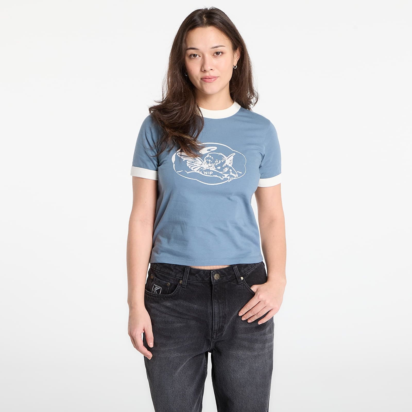 Tricou Carhartt WIP W' S/S Reminiscing Ringer T-Shirt Velvet Blue M