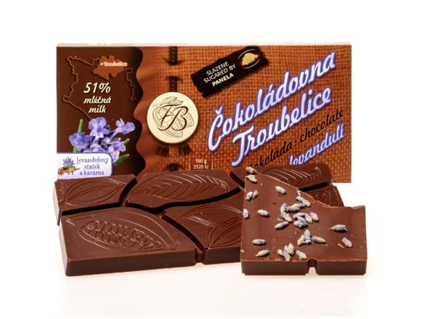 Ciocolată Troubelice Lavender 75%, 45g