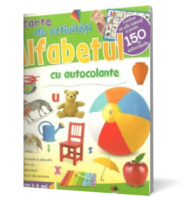 Carte de activitati - Alfabetul cu autocolante
