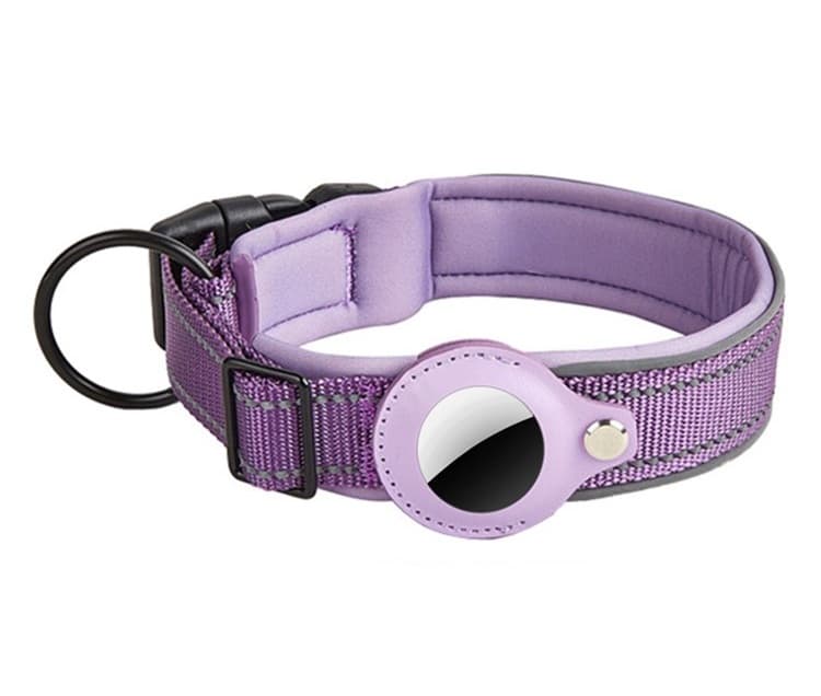PROTEMIO GLOWY PAW Zgardă reflectorizantă pentru Apple AirTag DIMENSIUNE: L - violet