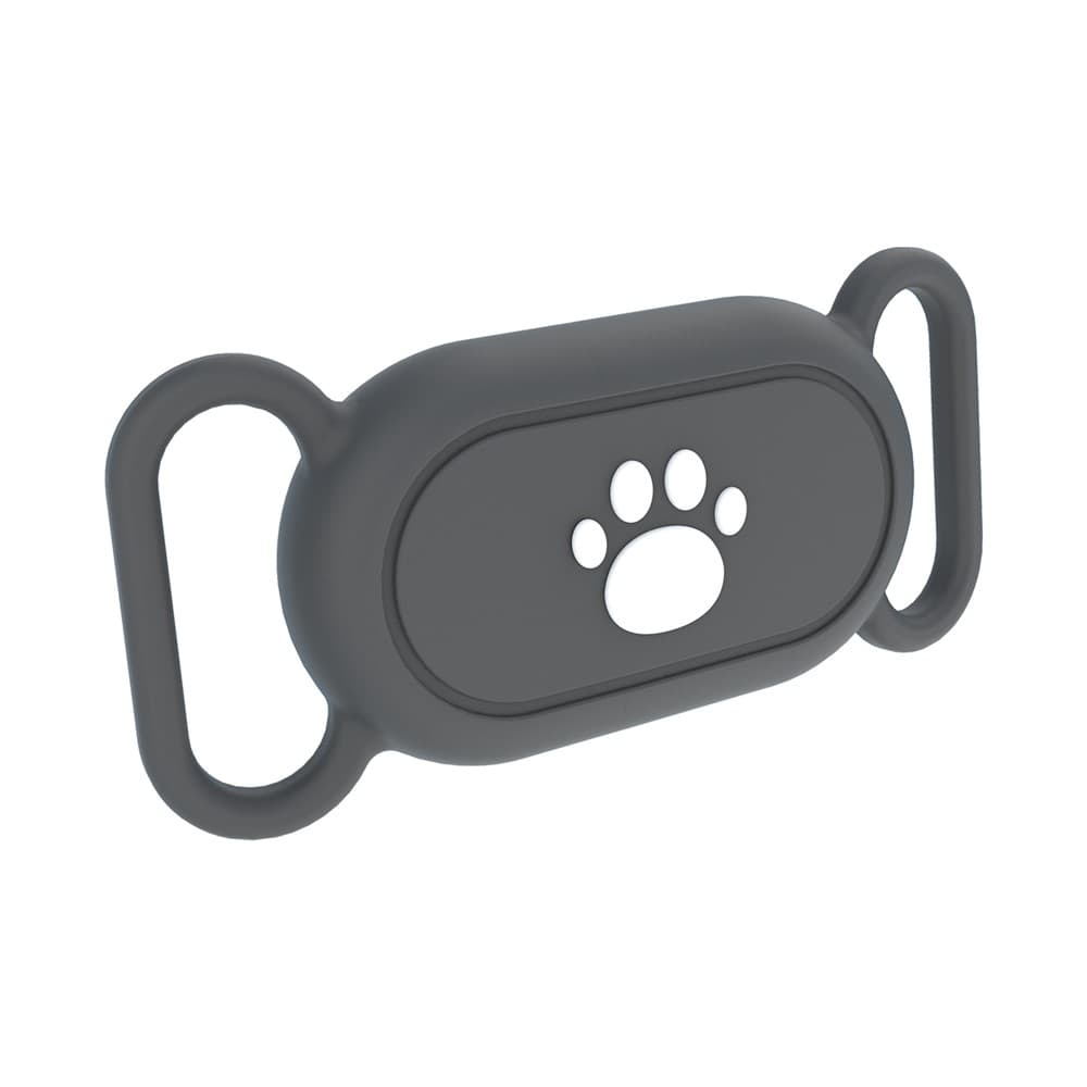 PROTEMIO PET LOCATE Husă pentru Samsung Galaxy SmartTag 2 pentru zgarda de câine / pisică, gri închis