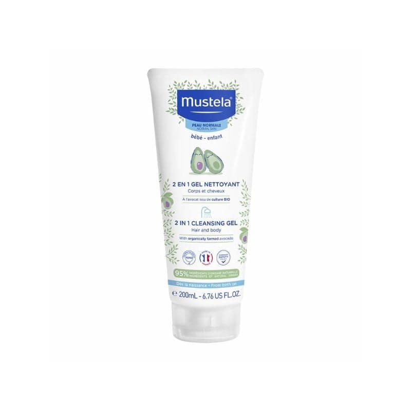 Gel de curatare 2 in 1 par si corp, 200ml, Mustela