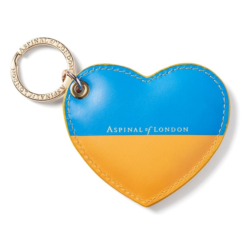 Aspinal of London Heart Keyring #StandWithUkraine