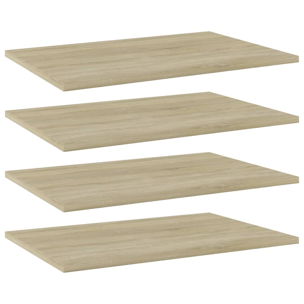 Gossi placi biblioteca, 4 buc, stejar sonoma, 60 x 40 x 1,5 cm, pal