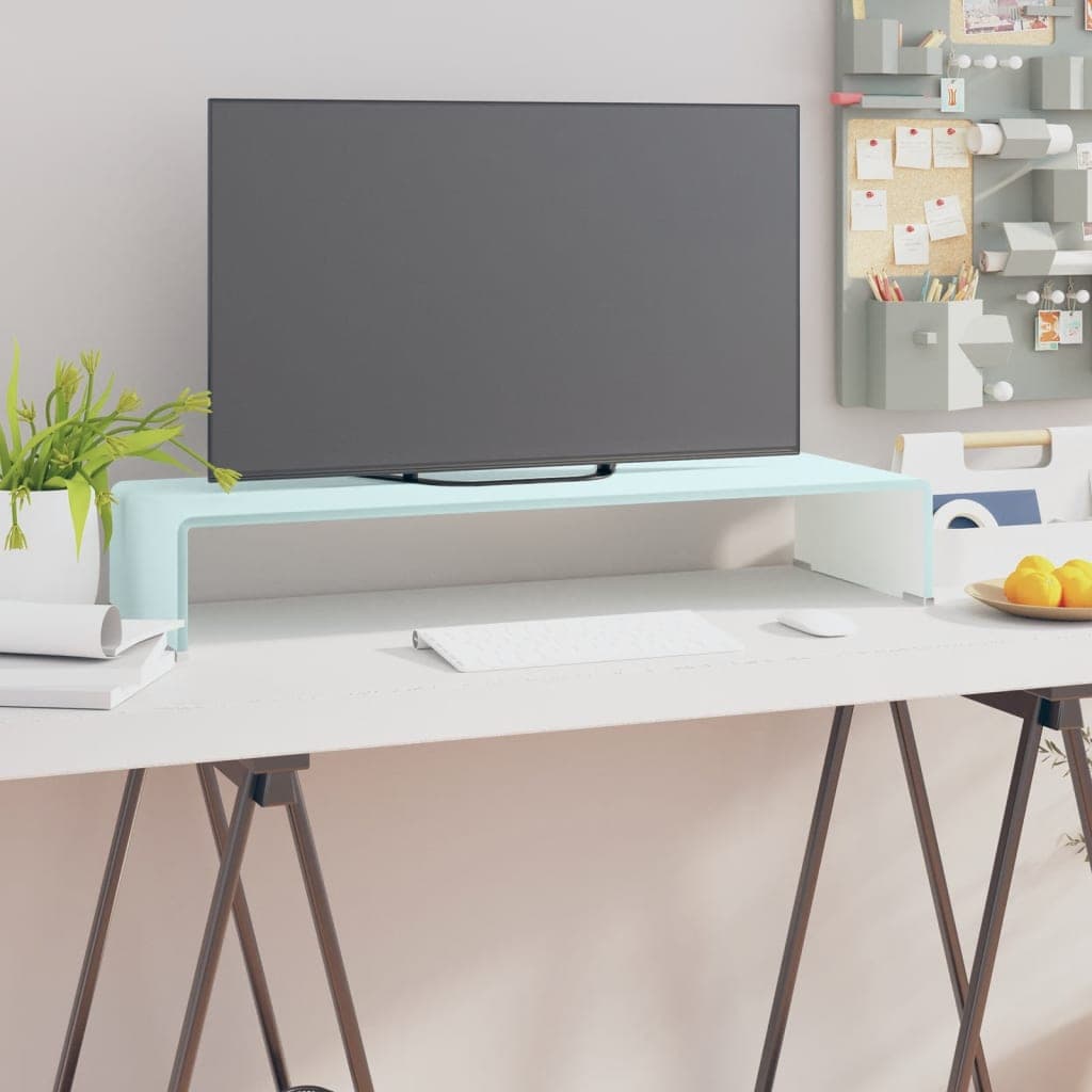 Gossi stativ tv/suport monitor, sticla, verde, 80 x 30 x 13 cm