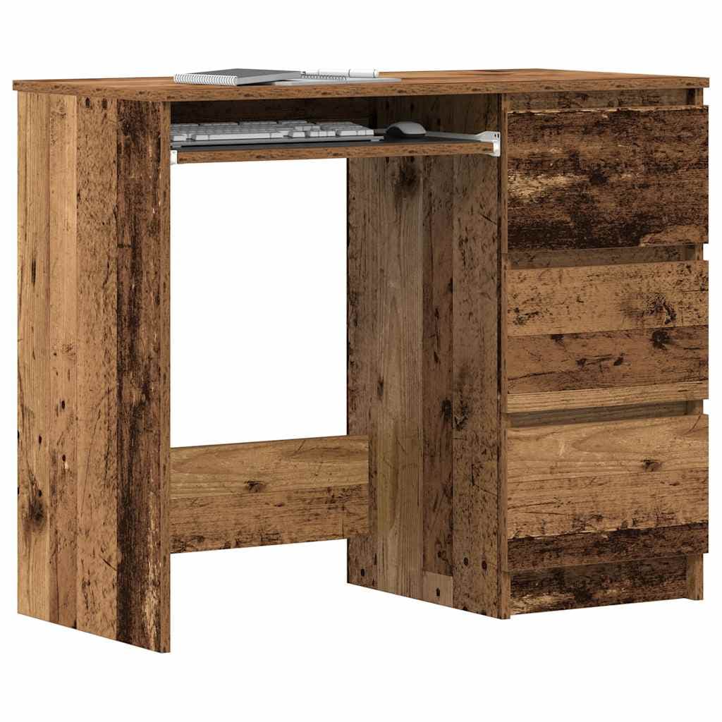 Gossi birou din lemn vechi 90x45x76 cm din lemn de prelucrare