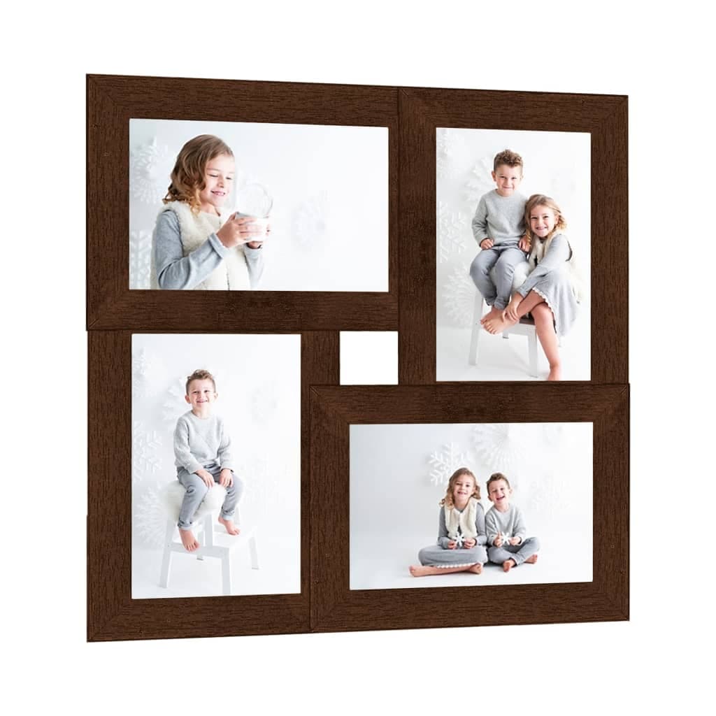 Gossi rama foto colaj pentru 4x (10x15 cm) foto, maro inchis, mdf