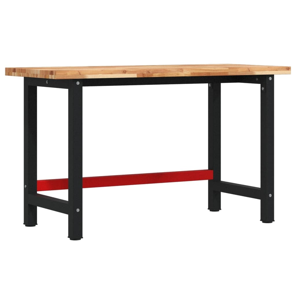 Banc de lucru 140x60x83 cm lemn masiv de acacia, dreptunghiular, maro închis