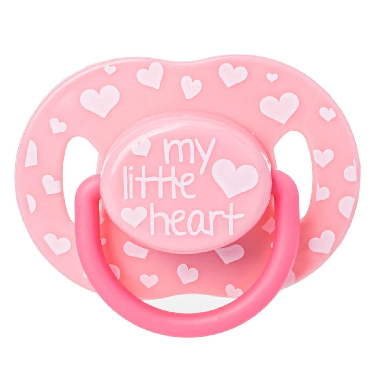 Suzeta silicon, honey baby, my little heart, maner roz, 6-18 luni, cutie sterilizare