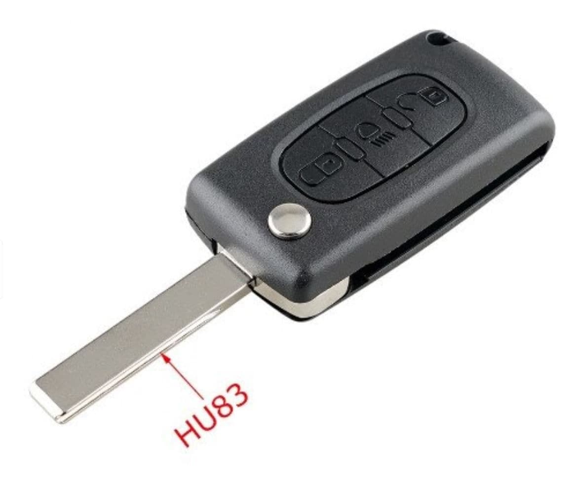 Cheie Auto Completa tip Briceag cu 3 butoane, Compatibila Citroen si Peugeot, include Telecomanda 433 MHz si cip ID46