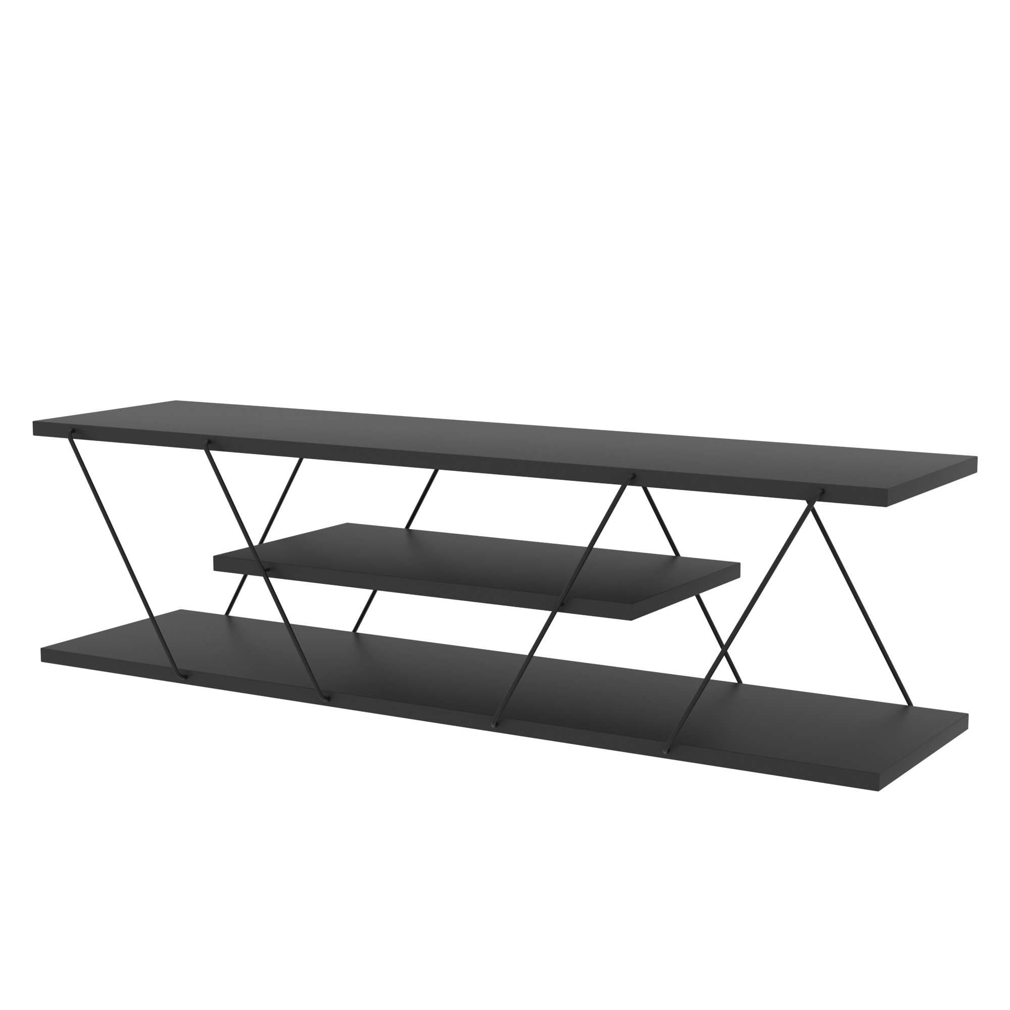 Comoda tv, Hanah Home, pal melaminat, alb nuc, 120x45x33.1 cm