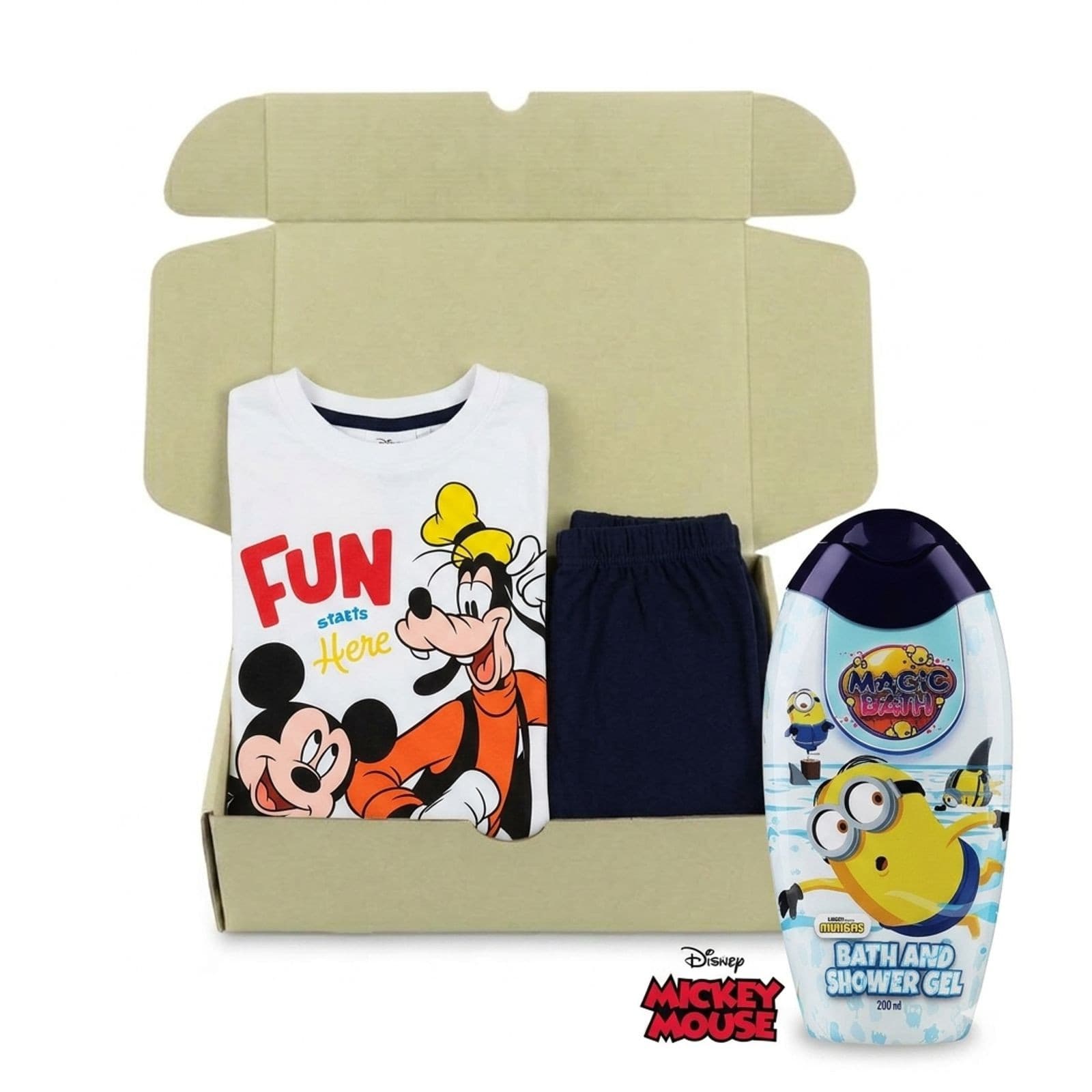 Set cadou pentru băieți pijama Mickey și gel de duș Minioni (2TAKJT1) 110/116