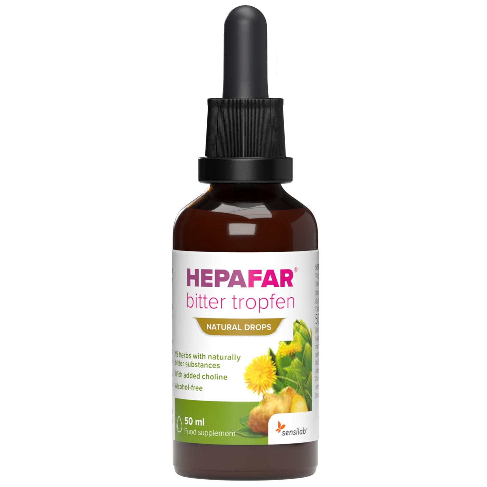 Hepafar Bitter Tropfen 50 ml - picături amare digestive naturale pe bază de 15 plante