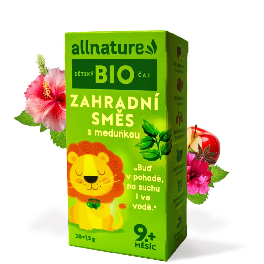 Allnature BIO Ceai pentru copii Amestec de grădină cu balsam de lămâie 20x1,5 g