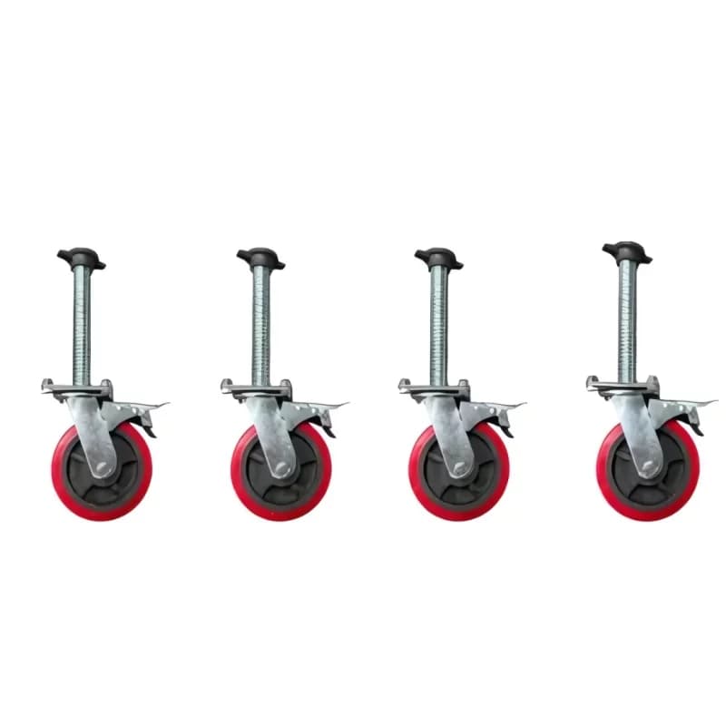 Set 4 roți schela otel cu frana 6 inch (145MM)