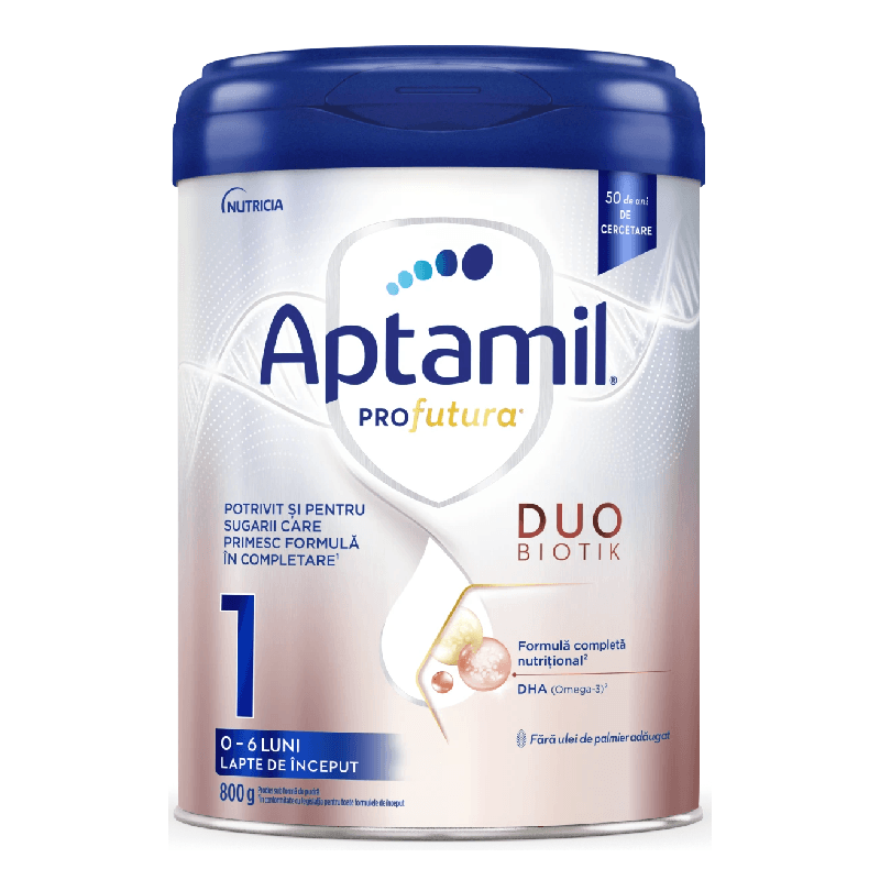 Formula de lapte praf ProFutura DuoBiotik 1, 0-6 luni, 800 g, Aptamil