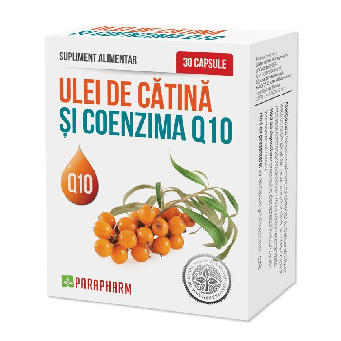 Ulei de catina si coenzima Q10, 30 capsule, Parapharm